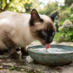 Gato bebendo muita água: o que pode ser e quando se preocupar