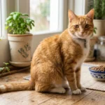 Relaxed cat showing natural body language and behavior